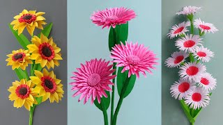 3 EASY PAPER FLOWERS DECORATION FOR ANY OCCASION AT HOME | FLOWER MAMING | DIY FLOWERS