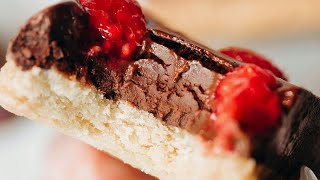 Raspberry Fudge Bars // vegan + paleo