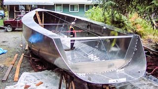 Homemade boat making process - Amazing wood boat building method - Steel ship pr