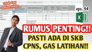 LATIHAN RUMUS WAJIB DI PRAKTIK KERJA EXCEL SKB CPNS !!