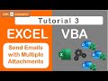 Send Outlook Emails with Multiple Attachments using Excel VBA (Tutorial 3: Send Outlook Emails)