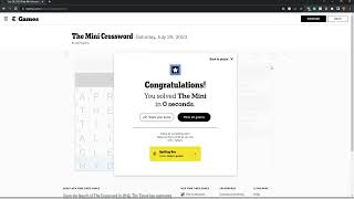 Fast Mini Crossword Completion