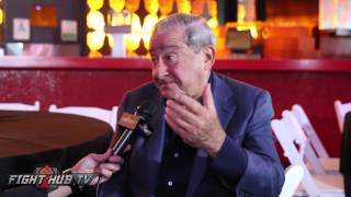 Bob Arum "Canelo is gonna hit Khan & he hasnt shown me he can take a good punch"