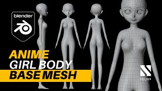 Anime Character Body Base Mesh | Blender Tutorial