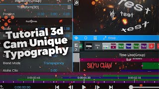 Tutorial 3d Cam Unique Typography Node video 🤔