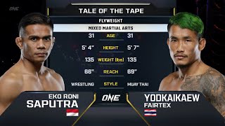 Eko Roni Saputra vs. Yodkaikaew Fairtex | ONE Championship Full Fight