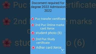 Documents  Required For Degree Admission 2022😊