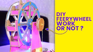 How to make a cardboard working Ferris wheel powered by DC battery | Craft