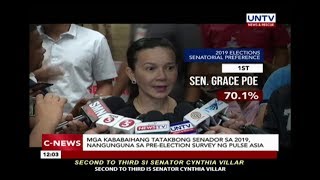 Mga kababaihang tatakbong senador sa 2019, nangunguna sa pre-election survey ng Pulse Asia