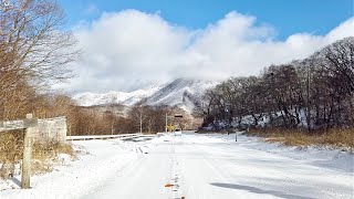 4K 群馬県内車載 2024.12.09 ❚ 雪道の県道4号前橋赤城線他－初冬の赤城を巡る [4K25fps] [雪景] Snow-capped Akagi mountain range