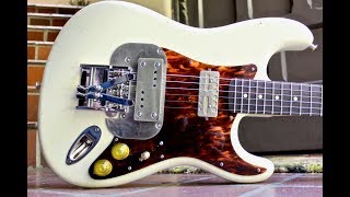 Waterslide Coodercaster Aged White w/Duesenberg Multibender \u0026 Mojo Lap Steel \u0026 Gold Foil Pickups