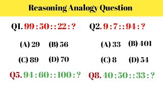 Reasoning Analogy || Resoning Questions || Reasoning Practice Set ||  Analogy Previous year question