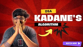Kadane's Algorithm in Tamil | Find Maximum Subarray Sum | DSA Tutorial in Tamil