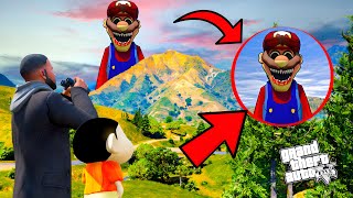 GTA V: Shinchan Doraemon Franklin ESCAPE from Granny Evil Mario! GTA 5 in Telugu