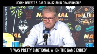 UCONN Coach Gets Emotional After Game #ncaa