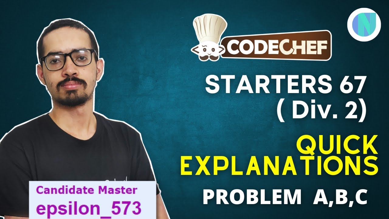 Codechef Starters 67 Div 2 Solutions || Problem A,B,C - YouTube