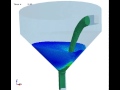 LS-DYNA CFD: Flow through a funnel