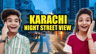 KARACHI Night Street View Reaction | Indian Reaction on Pakistan