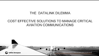 Emerging DataLink communications technologies to accommodate safety services growth and future needs