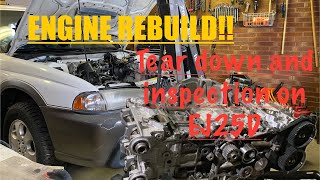 SUBARU EJ25D ENGINE TEARDOWN!! Reviving My Old 98 Legacy Outback pt.1