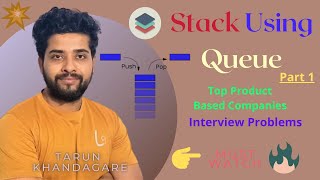 Stack Using Two Queues Implementation | Stack Implementation Using Queue | Easy Approach