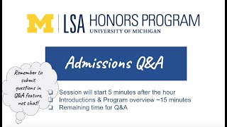 Honors Admissions Q A 3 19 2021