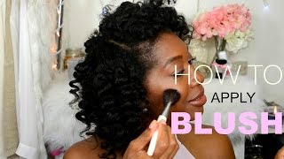 How to apply blush on the cheeks for beginners | Easy Technique | WOC | Darkskin | Blush Series #1