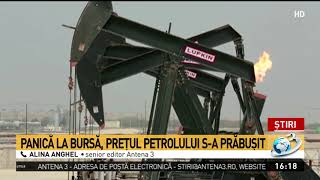 Panică la Bursă. Prețul petrolului s-a prăbușit!