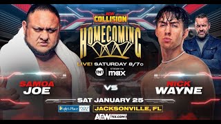 WWE 2K24 AEW Collision Homecoming 2025 Samoa Joe Vs Nick Wayne