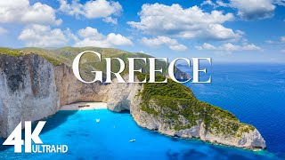 FLYING OVER GREECE (4K UHD) Nature Relaxation Film - Relaxing Piano Music - Natural Landscape