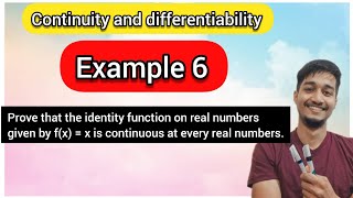 Continuity and differentiability example 6 | Example 6 chapter 5 class 12