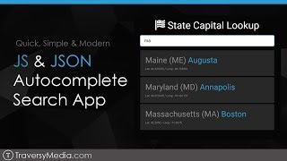 Quick Autocomplete App With JS & JSON