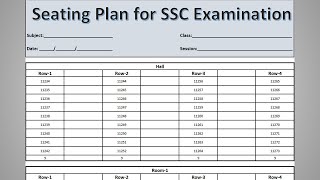 Create Exam Seating Arrangement in MS Excel || Creating Seating Plan for Exam in Microsoft Excel