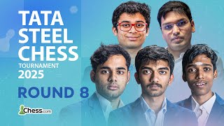 Tata Steel Chess Masters 2025 Day 8 ft. Gukesh, Arjun, Pragg