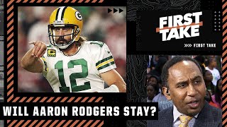 Stephen A. Smith does NOT believe Aaron Rodgers will finish his career in Green Bay | First Take
