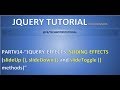 Part 14 - Jquery Effects - #Sliding effects | slideUp, slideDown and slideToggle Methods