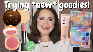 TRYING NEW MAKEUP | Oden's Eye Solmane II collection, Danessa Myricks Blur Balm, Bite Beauty \u0026 more!