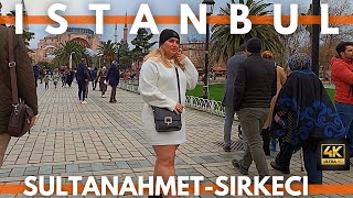 ISTANBUL TURKEY 2022 SULTANAHMET,SIRKECI,EMINONU WALKING TOUR | 4K UHD 60FPS | OLD CITY