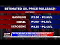 Big-time rollback sa presyo ng produktong petrolyo, nakaamba sa susunod na linggo