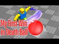 My first win in Death Ball Roblox using Lufus Champion