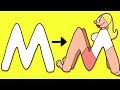 M for Mother - Learn to Draw ABC | Learn the Alphabet for Kids