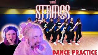 BINI | Strings Dance Practice COUPLE REACTION! Dancer and vocal coach REACTS!