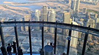Burj Khalifa Dubai Night to day at theTop Worlds Tallest Building 125th floor Fountain show & views