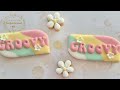 how to decorate groovy retro cookies