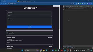 Workout Notes App (JavaScript & Firebase Realtime Database)