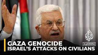 Palestinian authority president denounces 'war crimes'