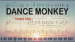 Dance Monkey (lyrics) piano tutorial advanced - Tones and I FREE SHEET MUSIC
