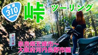 【バイク女子】国道310号線の峠越え！田舎の夏の終わりの景色を走る(走行動画）アドレス110