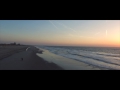 the hague beach by drone