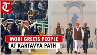 Republic Day 2024 | PM Modi breaks protocol, greets people at Kartavya Path
